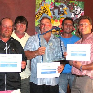 Klubkampioene vir 2015, met vlnr Frans Claassen, Mico Swart, Henry Smit, Oubaas Lesch, Johan van Romburgh, Sihan Toua en MornÃ© Olivier